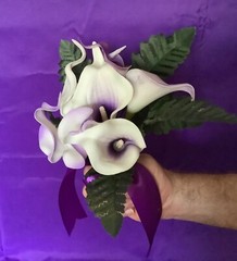 Real touch flower girl/junior maid of honor calla lily bouquet