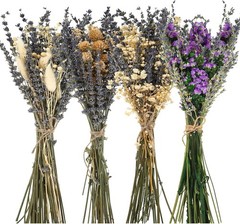 4 Pack Large Size Boho Dried Flower Bouquet 15-17 Inch Wedding Handmade Dry F…