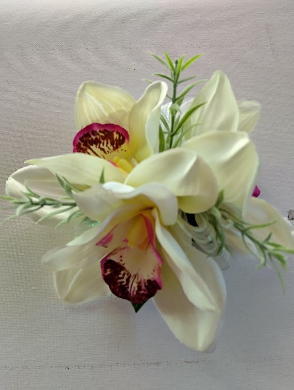 Hand Made orchid wrist Corsage