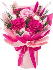 Preserved Flowers Bouquet, Forever for Delivery, Hot Pink