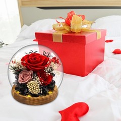 MOKOQI Red Rose Mothers Day Gifts for Mom Forever Flowers D3-