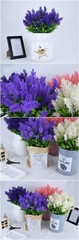 4pcs 7 Head Artificial Lavender Decorate Home & Office in November Sunshine Days