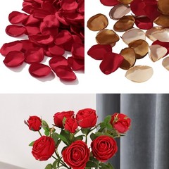 200Pcs Simulated Silk Rose Petal Realistic Cloth Petal for Wedding Supplies