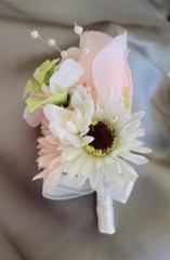 Bride Floral Bouquet and Groom Boutonniere (Pink/ Ivory/ Coral)