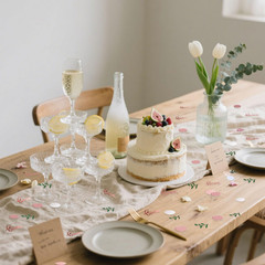 200 Pcs Rose Gold Glitter Wedding Table Confetti, Greenery Eucalyptus, Bridal Sh