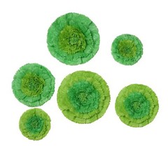 24 12″ 16″ 20″ Mint Green and Tea Green Tissue Paper Carnation Flowers Backdrop