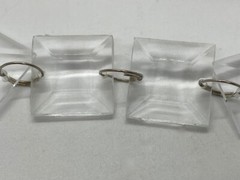 Acrylic Clear Modern hanging Rectangle Garland ~ 63″ long Wedding, Christmas