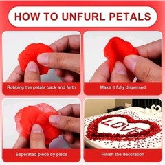 Rose Petal Lot Flower Petal Lot Faux Rose Petals Red Black Lavender Gold New