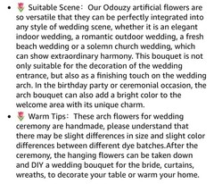 Odouzy Wedding Arch Flowers Kit – Artificial Floral Arrangement, Light Pink, NEW