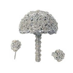 Wedding Bouquet Luxury Artifical Diamond Wedding Bouquet Set Including Bouque…