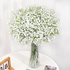 Baby Breath Artificial Flowers,Pcs Gypsophila Faux Flowers Fake Baby 15 White