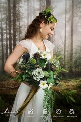 Gorgeous 13″ Bride Bouquet – Emerald Green Cascading Bouquet