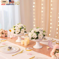 White Flower Centerpieces for Wedding Tables Artificial Flower Ball | 10 Pcs …
