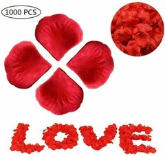 1000PCS Red Artificial Fake Rose Petals Wedding Event Romantic Night Party Decor