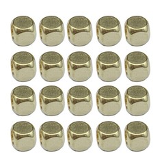Pack of 20 Round/Square Brass Pendant Beads for Outdoor Paracord Accessories