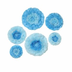 12 pack 7″ 9″ 11″ Aqua Blue Tissue Paper Carnation Flowers Home Backdrop