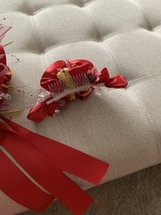 Red And Gold Quinceañera Bouquet