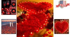 Romantic Artificial Rose Petal – 6000 Pieces – Heart LED Candle – Decorative