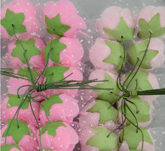 LOT of 1008 pc mini lace Pink Rose Foam Artificial Flower Bouquet