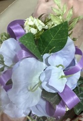 Silk Wrist Corsage In Shades Of Purples. Simply Beautiful And Perfect For Prom.