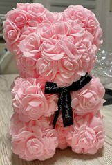 23*20*12CM Rose Bear Teddy Artificial Foam Flower Valentines Gift Wedding Decor