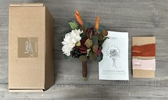 Ling’s Moment Amber 7″ Inch Artificial Flowers Wedding Bouquet New Open Box