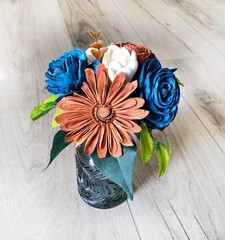 Burnt Orange Wedding Centerpieces for Jars Navy Blue Sola Wood Flower Bouquets