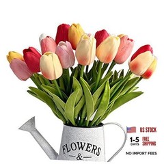 24pcs Multicolor Artificial Tulip Latex Real Touch for DIY Bouquets Wedding
