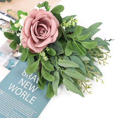 8 Inch Bridesmaid Bouquets Set of 6 – Artificial Flowers Greenery Bouquet for We