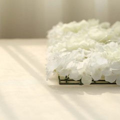 4 Cream Roses and Hydrangea Flowers Mat Wall Backdrop Panels Wedding Decorations