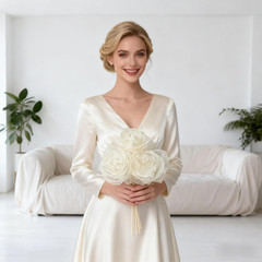 DIY Chiffon Rose Petals with Glistening Gold Edges, 100Pcs Half-Finished. Craft