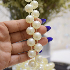 Pearl Strands, 14 Mm Large Pearls Garland Faux Crystal Beads Garland Spool Roll