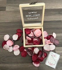 MACTING Rose Petals 200Pcs Girl Scatter Silk Petals with Wooden Box Fake Rose…