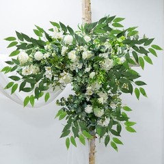 Artificial Italian Ruscusery Stems, 20 Pack Faux Leaf Garland Branches Green