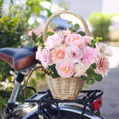 Rose Artificial Flowers Combo Fake Flowers Rose Silk Flowers with Nude Pink