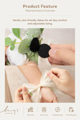 2Pcs Prom Wrist Corsage Artificial Flowers, Girl/Mother Corsages Wristlet Décor