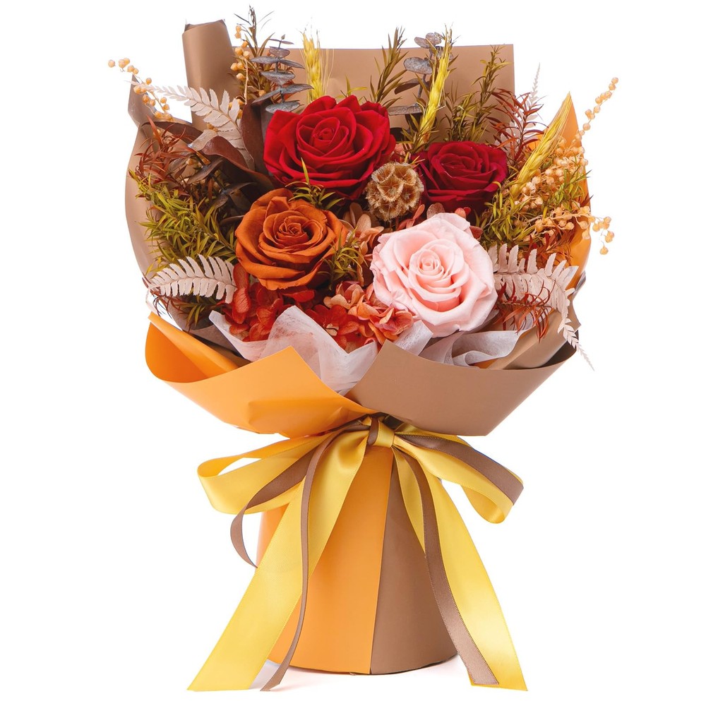 Bessol Flowers for Delivery Preserved Small, Fall Flower Bouquet