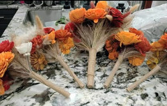 Handmade Wooden Flower Bouquets & Boutonniere