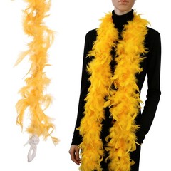 40g 2 Yards Feather Boa, Costume Turkey Chandelle Feathers Boa Gold