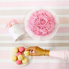 12 PCS Artificial Flowers Roses Silk Flowers Fake Long Stem Artificial Pink