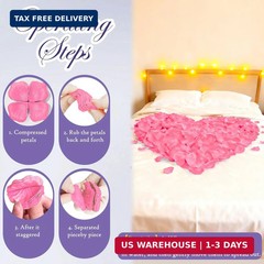 1200 Pink Rose Petals – Artificial Fake Rose Flower Petals for Valentine’s Day,W