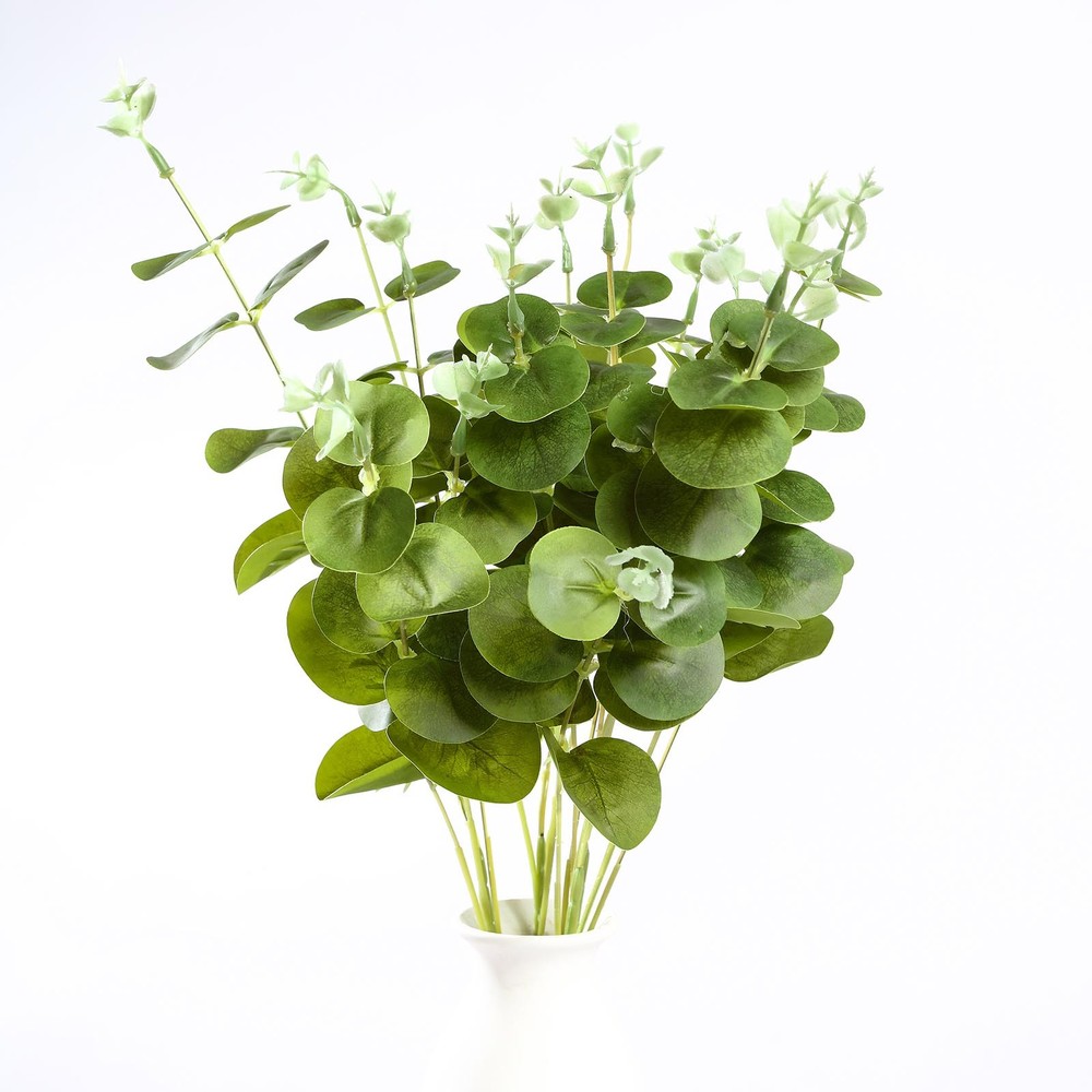 2 pcs 19″ tall Light Green Eucalyptus Artificial Greenery Bushes Wedding Party