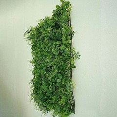 8 Green Medium Boxwood and Fern Leaves Wall Backdrop Panels Wedding Party
