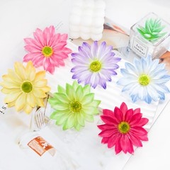 Silk Daisy Flower Heads Daisy Artificial Flower Head Bulk, 12 Pcs 3.5 Inch Pink