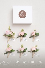 6pcs Groomsmen Boutonniere Collection