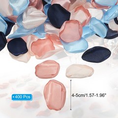 400 Pcs Silk Rose Petals, Artificial Flower Fake Rose Petals Blue Pink Mixed