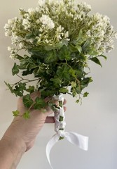 New, Artificial White Babies Breath Handheld Wedding / Prom Bouquet