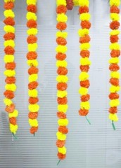 20 PC Indian Wedding Decorative Wedding Garlands String Articial marigold Flower