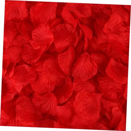1000 Pcs Artificial Fake Rose Petals,Flower Petals for Romantic 1000Pcs Red