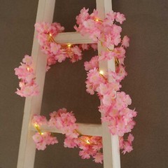 6 ft LED PINK Artificial Cherry Blossom Garland Fairy Lights Wedding Decorations